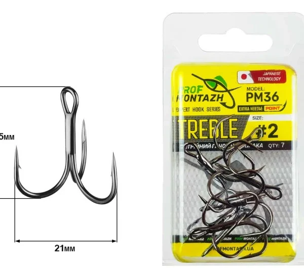 Trojháček Profmontazh Black Chrome PM36 #2, (7 ks/bal) (Cena za balení)