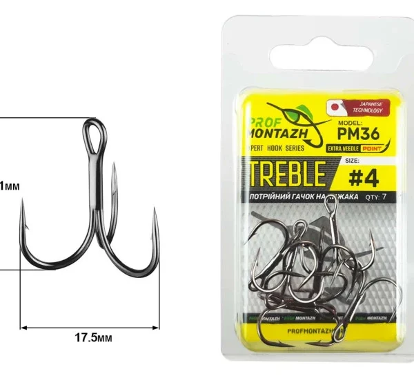 Trojháček Profmontazh Black Chrome PM36 #4, (7 ks/bal) (Cena za balení)