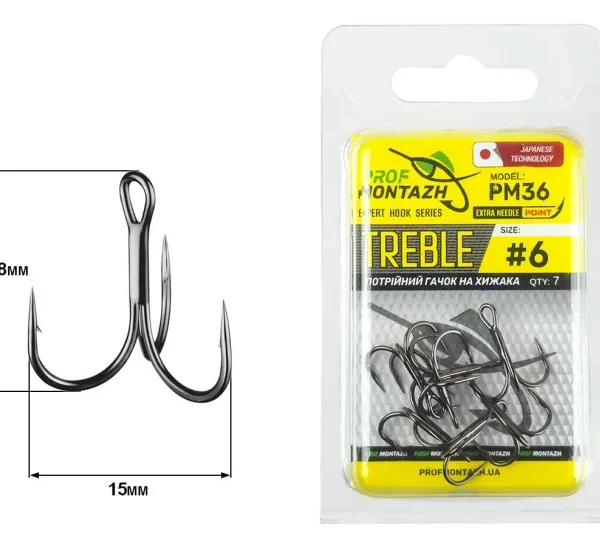 Trojháček Profmontazh Black Chrome PM36 #6, (7 ks/bal) (Cena za balení)