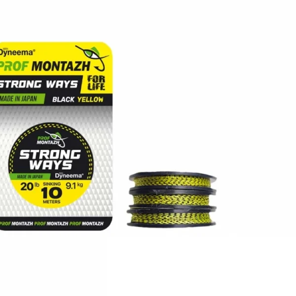 Návazcová Šňůrka Black Yellow 20 LB 9,1 kg.(10m).
