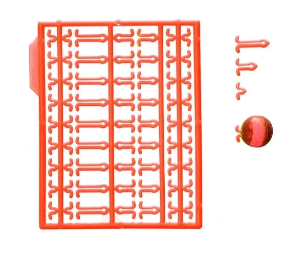 Zarážky na boilies a pelety (2ks.) (Barva červená)