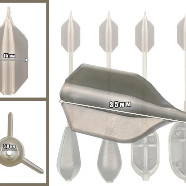 Stabilizační ocas pro krmítka a zátěže DARTS 5 ks