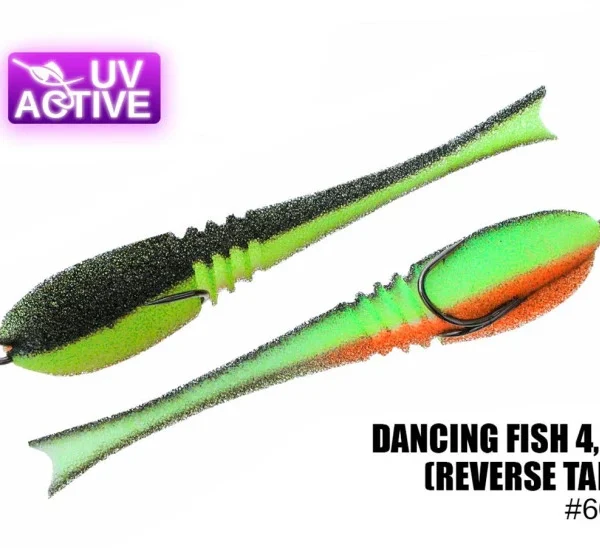 Pěnová nástraha 602 Dancing Fish 4,5",(reverse tail) (5 kusy/bal) (Cena je za kus)