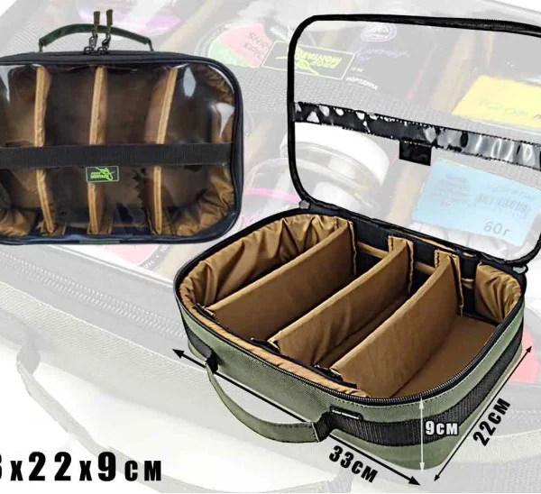 Taška Organizér s průhledným víkem na 4 přihrádky (33х22х9сm)