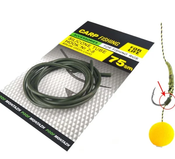 Silikonová Hadička na háčky # 2-8, D:75сm (Barva zelená)