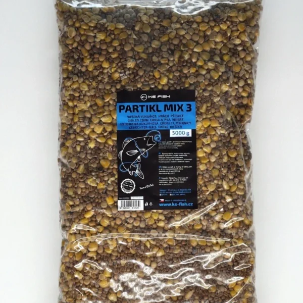 KS-Fish 5kg Partikl MIX 3 - Kukuřice, pšenice, hrách 5kg